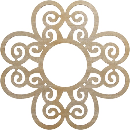 Ekena Millwork Cohen Wood Fretwork Pierced Ceiling Medallion, Hickory, 24"OD x 8 1/4"ID x 3/8"T CMWP24X24X0375COHI